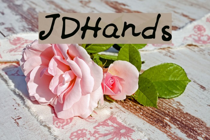 JDHands Font examples