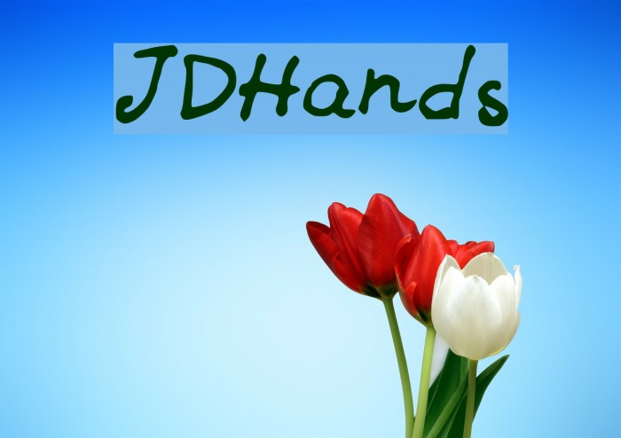 JDHands Font examples