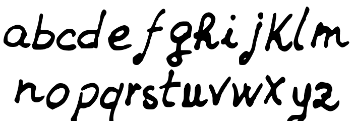 JDHands Font LOWERCASE