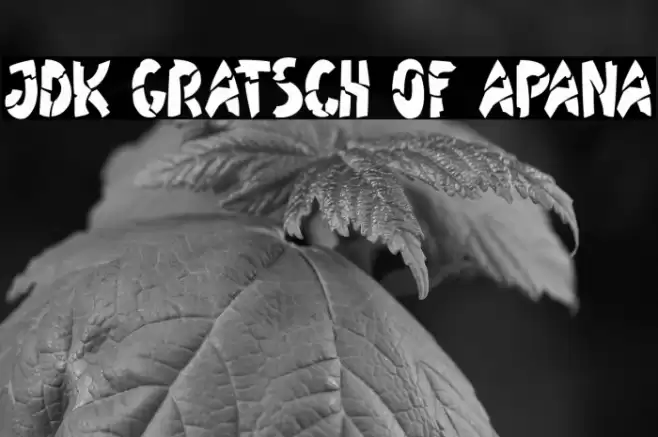 JDK Gratsch of Apana Font examples