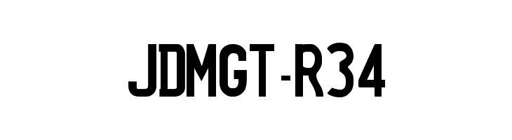 JDMGT-R34 Font