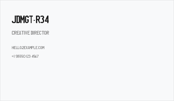 JDMGT-R34 Business Card