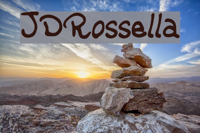 JDRossella Font examples