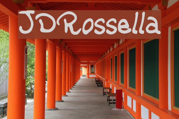 JDRossella Font examples