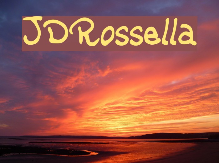 JDRossella Font examples