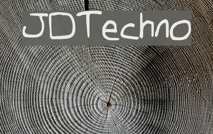 JDTechno Font examples