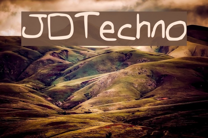 JDTechno Font examples