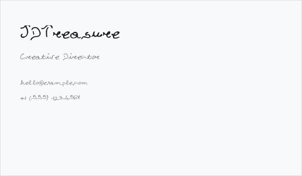 JDTreasure Business Card