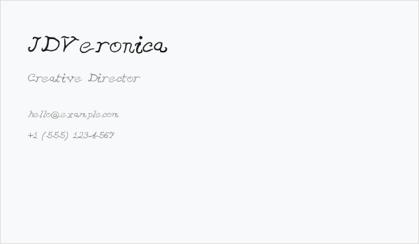 JDVeronica Business Card