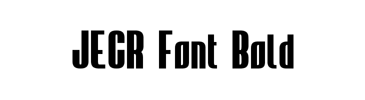 JECR Font Bold  नि: शुल्क फ़ॉन्ट्स डाउनलोड