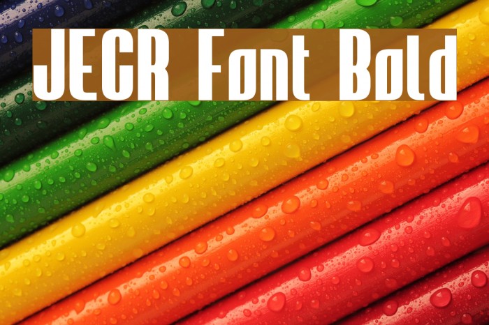 JECR Font Bold Font examples