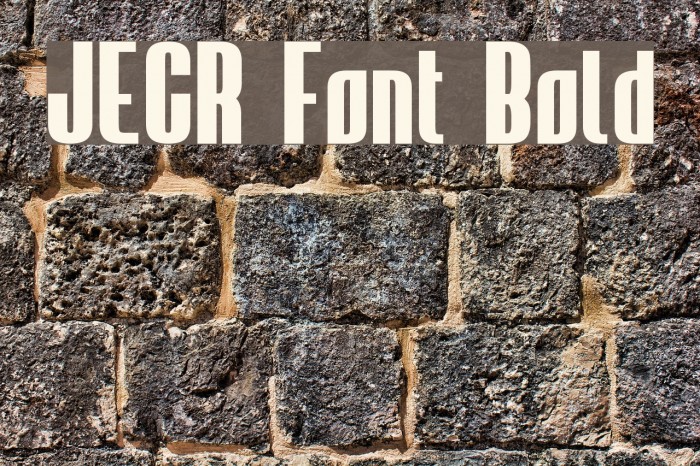 JECR Font Bold Font examples