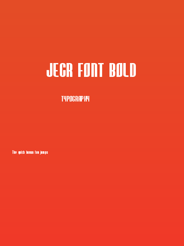 JECR Font Bold Poster