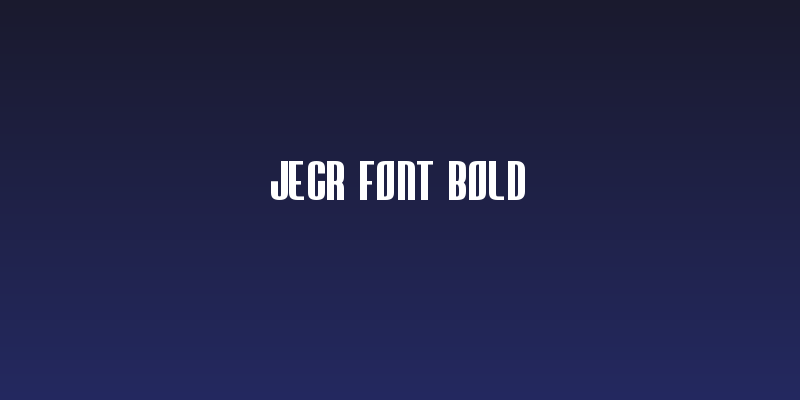 JECR Font Bold Social Header