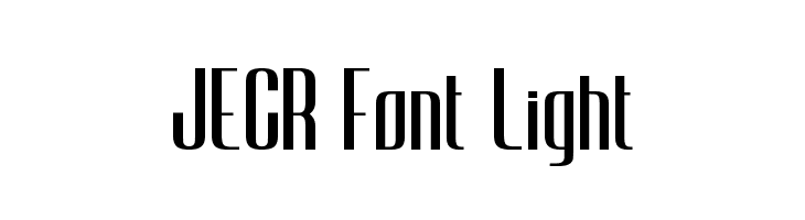 JECR Font Light  नि: शुल्क फ़ॉन्ट्स डाउनलोड