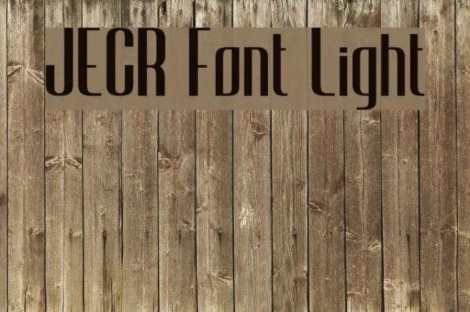 JECR Font Light Example 1