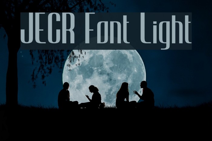 JECR Font Light Font examples
