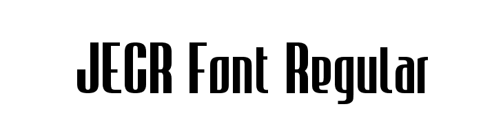 JECR Font Regular  Frei Schriftart Herunterladen
