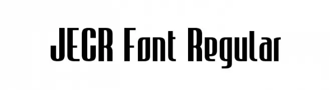 JECR Font Regular  font caratteri gratis