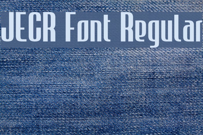 JECR Font Regular Font examples