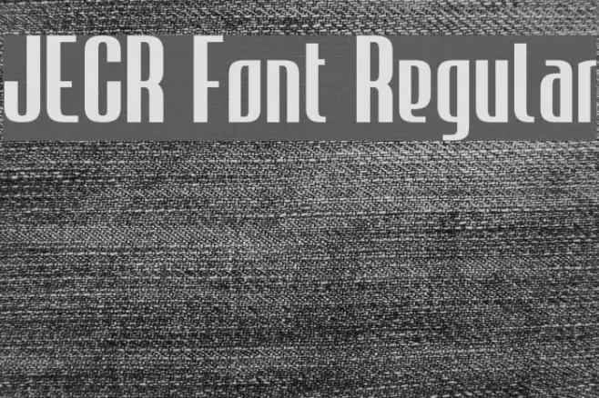 JECR Font Regular Font examples