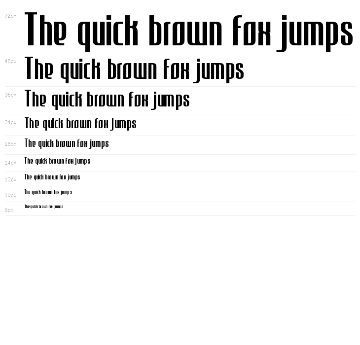 JECR Font Regular Waterfall