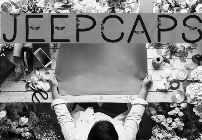 JEEPCAPS Font examples