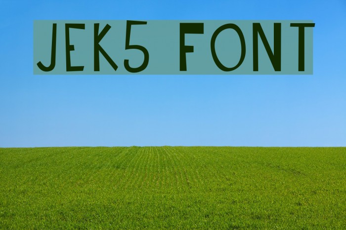 JEK5 Font examples