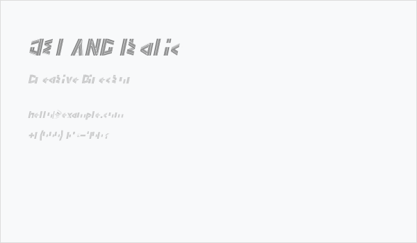 JELANG Italic Business Card