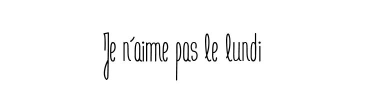 Je n'aime pas le lundi  Descarca Fonturi Gratis
