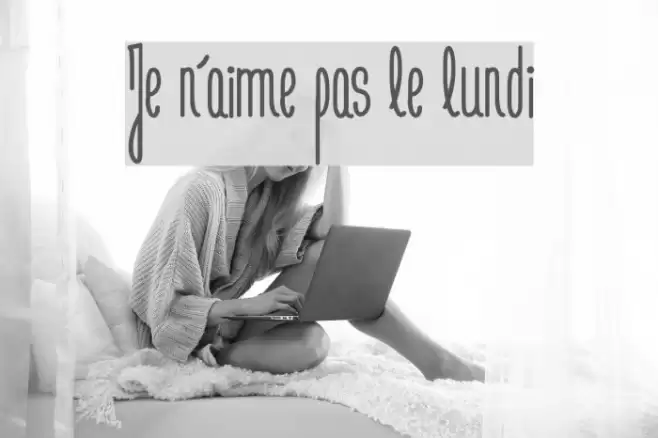 Je n'aime pas le lundi Font examples