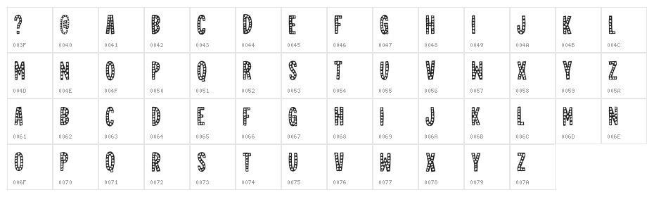 JealousMintDEMO Character Map