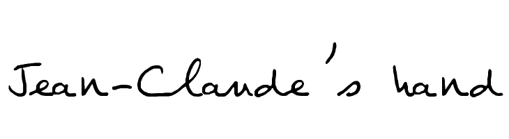 Jean-Claude's hand  Free Fonts Download
