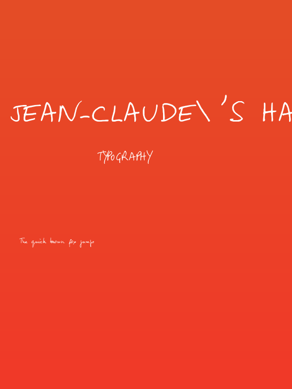 Jean-Claude's hand Poster