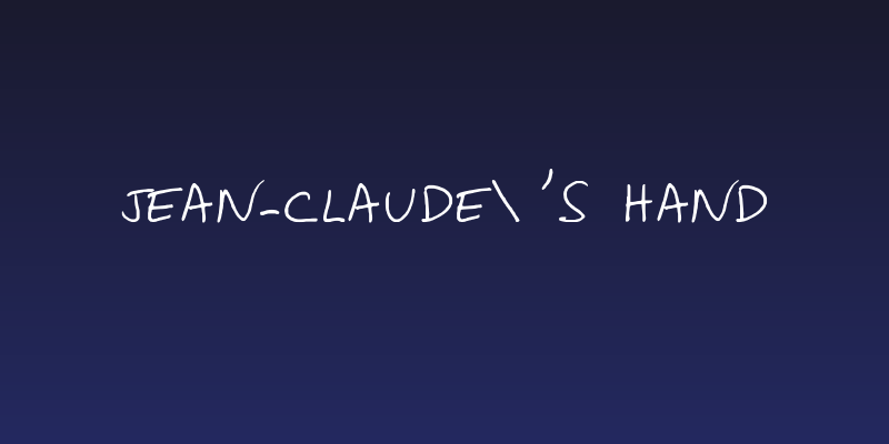 Jean-Claude's hand Social Header