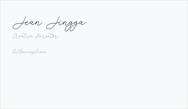 Jean Jingga Business Card