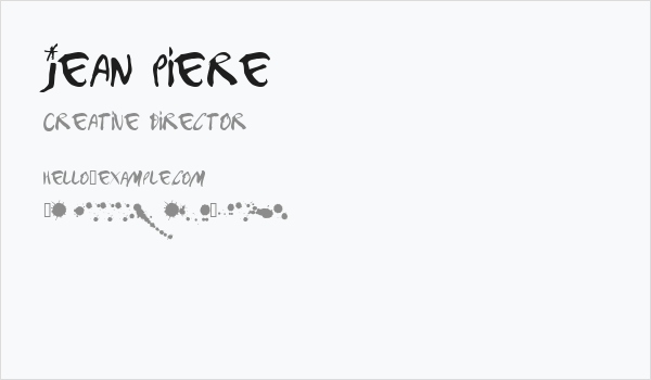 Jean Piere Business Card