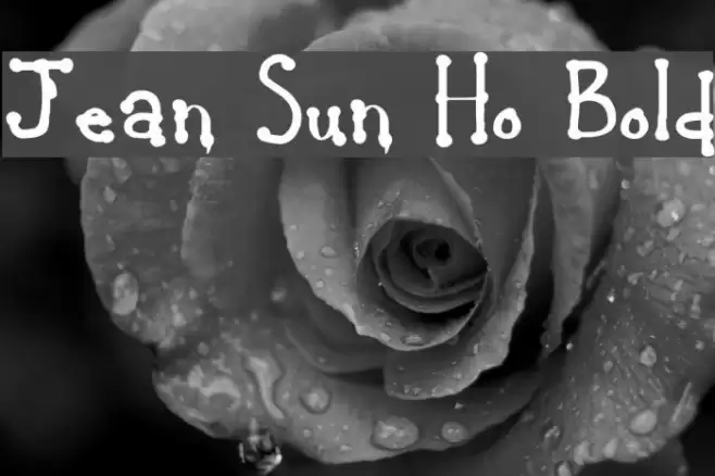 Jean Sun Ho Bold Font examples