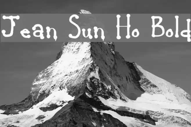 Jean Sun Ho Bold Font examples
