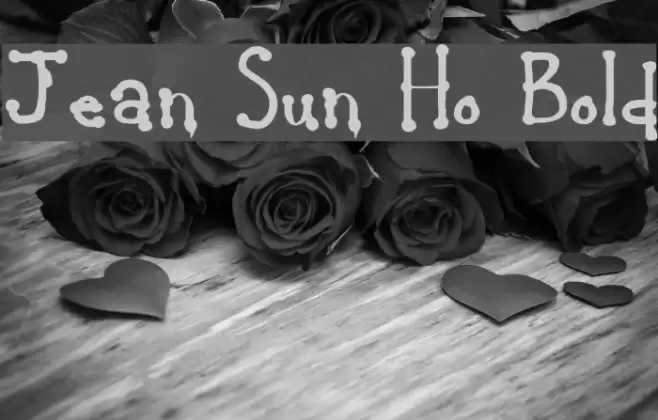 Jean Sun Ho Bold Font examples