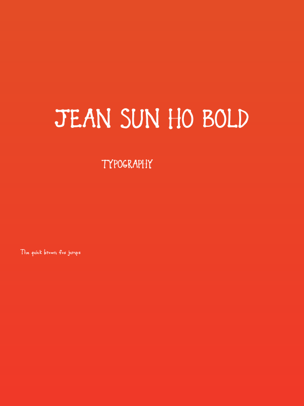 Jean Sun Ho Bold Poster