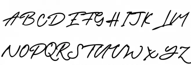 Jean Wells Font UPPERCASE