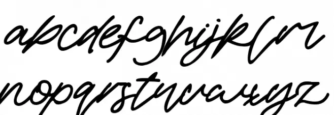 Jean Wells Font LOWERCASE