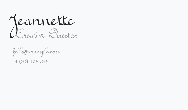 Jeannette Business Card