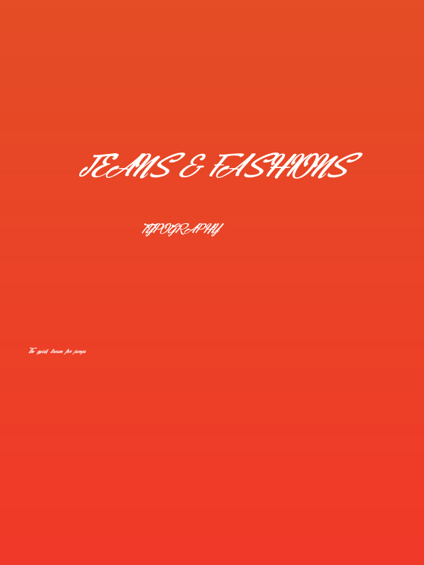 Jeans & Fashions Poster