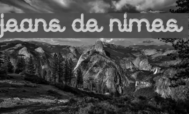 Jeans de nimes Font examples