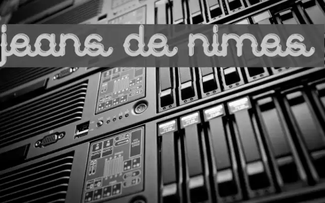 Jeans de nimes Font examples