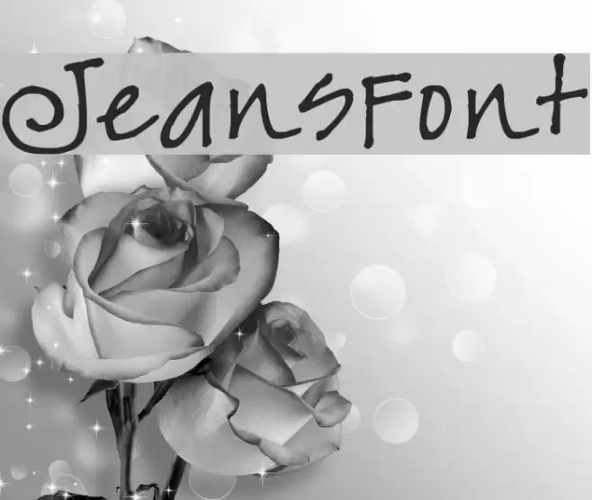 JeansFont Font examples