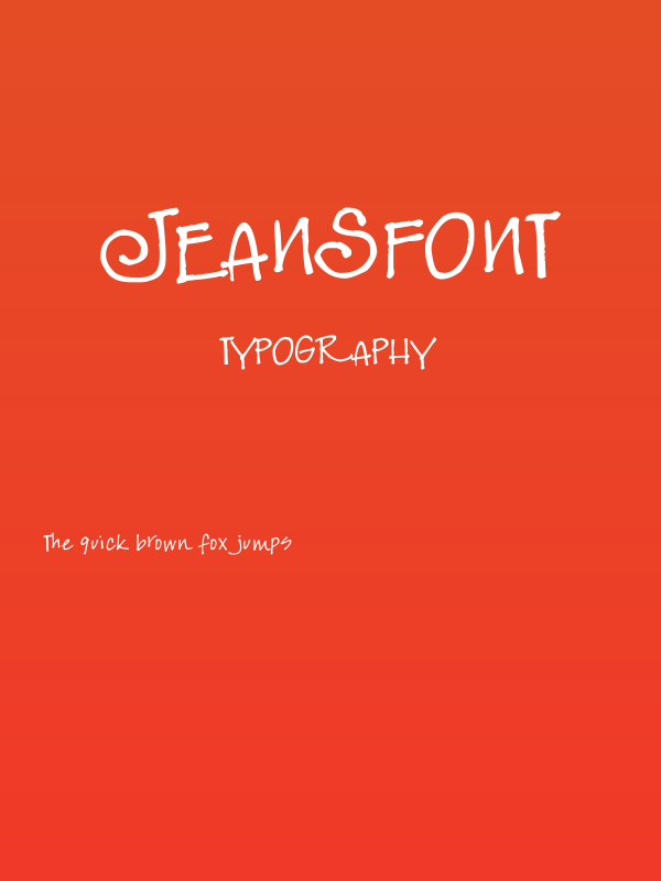 JeansFont Poster