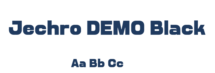 Jechro DEMO Black Font Preview